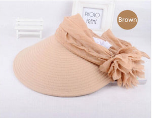 New Sun Hats For Women Fashion Lady Summer Visor Hat Female Beach Cap Prevention Of Ultraviolet & Flower Design Hat
