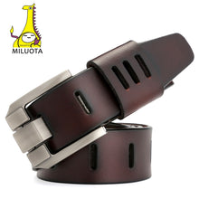 Load image into Gallery viewer, [MILUOTA] Designer Belts Men High Quality Genuine Leather Belt for Men Luxury Ceinture Homme Military Style 130CM MU012