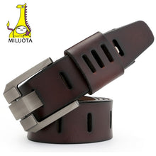 Load image into Gallery viewer, [MILUOTA] Designer Belts Men High Quality Genuine Leather Belt for Men Luxury Ceinture Homme Military Style 130CM MU012
