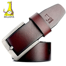 Load image into Gallery viewer, [MILUOTA] Designer Belts Men High Quality Genuine Leather Belt for Men Luxury Ceinture Homme Military Style 130CM MU012
