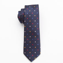 Load image into Gallery viewer, XGVOKH 20 Style Neck Tie Men Skinny necktie wedding ties Polyester Black Dot fashion Mens Business Bowtie Shirt Accessories