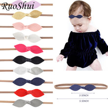 Load image into Gallery viewer, 3.5 inch Bows Newborn Nylon Leather Headband Hair Bows Hair Bands Kids Girl Leaves Bowknot Kid Children Girls Hair Accessories