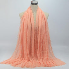 Load image into Gallery viewer, bubble plain scarf/cotton scarf fringes women soft solid hijab popular muffler shawls big pashmina wrap hijab scarves 55 colors