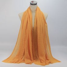 Load image into Gallery viewer, bubble plain scarf/cotton scarf fringes women soft solid hijab popular muffler shawls big pashmina wrap hijab scarves 55 colors