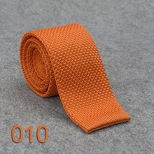 Load image into Gallery viewer, HUISHI Slim fashion Knitted ties for men 5.5 cm solid Black White Gray Blue Burgundy Knitted tie