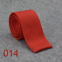 Load image into Gallery viewer, HUISHI Slim fashion Knitted ties for men 5.5 cm solid Black White Gray Blue Burgundy Knitted tie