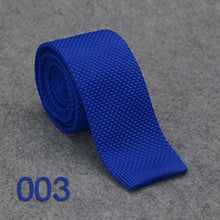 Load image into Gallery viewer, HUISHI Slim fashion Knitted ties for men 5.5 cm solid Black White Gray Blue Burgundy Knitted tie