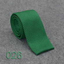 Load image into Gallery viewer, HUISHI Slim fashion Knitted ties for men 5.5 cm solid Black White Gray Blue Burgundy Knitted tie