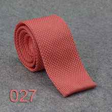Load image into Gallery viewer, HUISHI Slim fashion Knitted ties for men 5.5 cm solid Black White Gray Blue Burgundy Knitted tie
