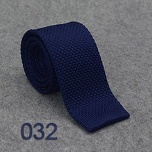 Load image into Gallery viewer, HUISHI Slim fashion Knitted ties for men 5.5 cm solid Black White Gray Blue Burgundy Knitted tie