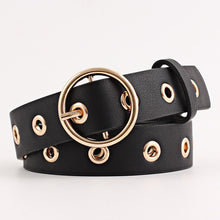 Load image into Gallery viewer, Best YBT Women leather belt  Round Metal pin buckle Circle Belts Hot Brand fashion Punk O Ring for Women belt