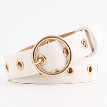 Load image into Gallery viewer, Best YBT Women leather belt  Round Metal pin buckle Circle Belts Hot Brand fashion Punk O Ring for Women belt