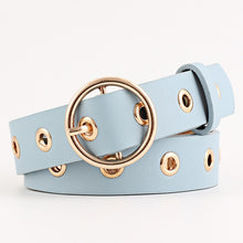 Load image into Gallery viewer, Best YBT Women leather belt  Round Metal pin buckle Circle Belts Hot Brand fashion Punk O Ring for Women belt