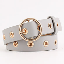 Load image into Gallery viewer, Best YBT Women leather belt  Round Metal pin buckle Circle Belts Hot Brand fashion Punk O Ring for Women belt