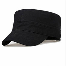 Load image into Gallery viewer, which in shower solid military hat for women men cotton blank army cap adjustable summer flat cap male female snapback sun bone
