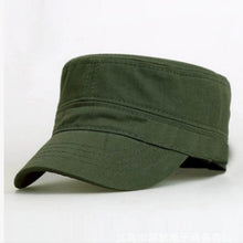 Load image into Gallery viewer, which in shower solid military hat for women men cotton blank army cap adjustable summer flat cap male female snapback sun bone