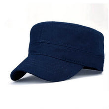 Load image into Gallery viewer, which in shower solid military hat for women men cotton blank army cap adjustable summer flat cap male female snapback sun bone