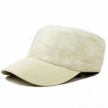 Load image into Gallery viewer, which in shower solid military hat for women men cotton blank army cap adjustable summer flat cap male female snapback sun bone