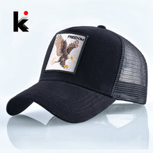Load image into Gallery viewer, Fashion Animals Embroidery Baseball Caps Men Women Snapback Hip Hop Hat Summer Breathable Mesh Sun Gorras Unisex Streetwear Bone