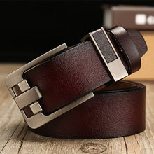 Load image into Gallery viewer, [DWTS]belt male leather belt men male genuine leather strap luxury pin buckle belts for men belt Cummerbunds ceinture homme