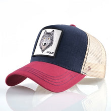 Load image into Gallery viewer, Fashion Animals Embroidery Baseball Caps Men Women Snapback Hip Hop Hat Summer Breathable Mesh Sun Gorras Unisex Streetwear Bone