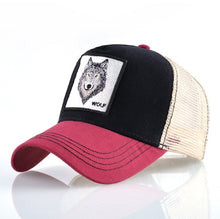 Load image into Gallery viewer, Fashion Animals Embroidery Baseball Caps Men Women Snapback Hip Hop Hat Summer Breathable Mesh Sun Gorras Unisex Streetwear Bone