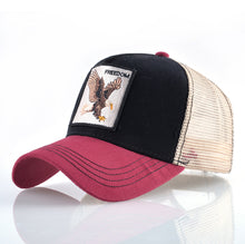 Load image into Gallery viewer, Fashion Animals Embroidery Baseball Caps Men Women Snapback Hip Hop Hat Summer Breathable Mesh Sun Gorras Unisex Streetwear Bone
