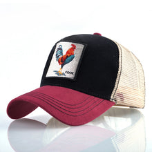 Load image into Gallery viewer, Fashion Animals Embroidery Baseball Caps Men Women Snapback Hip Hop Hat Summer Breathable Mesh Sun Gorras Unisex Streetwear Bone