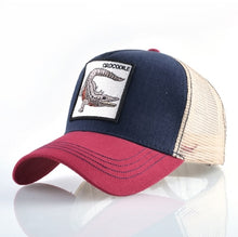 Load image into Gallery viewer, Fashion Animals Embroidery Baseball Caps Men Women Snapback Hip Hop Hat Summer Breathable Mesh Sun Gorras Unisex Streetwear Bone