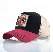Load image into Gallery viewer, Fashion Animals Embroidery Baseball Caps Men Women Snapback Hip Hop Hat Summer Breathable Mesh Sun Gorras Unisex Streetwear Bone