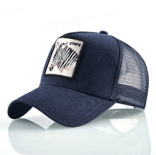 Load image into Gallery viewer, Fashion Animals Embroidery Baseball Caps Men Women Snapback Hip Hop Hat Summer Breathable Mesh Sun Gorras Unisex Streetwear Bone