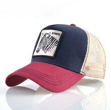 Load image into Gallery viewer, Fashion Animals Embroidery Baseball Caps Men Women Snapback Hip Hop Hat Summer Breathable Mesh Sun Gorras Unisex Streetwear Bone