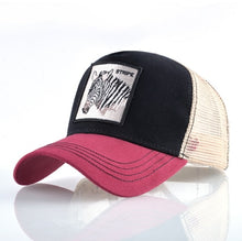 Load image into Gallery viewer, Fashion Animals Embroidery Baseball Caps Men Women Snapback Hip Hop Hat Summer Breathable Mesh Sun Gorras Unisex Streetwear Bone