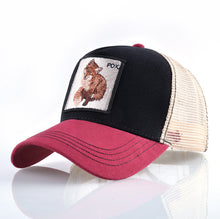 Load image into Gallery viewer, Fashion Animals Embroidery Baseball Caps Men Women Snapback Hip Hop Hat Summer Breathable Mesh Sun Gorras Unisex Streetwear Bone