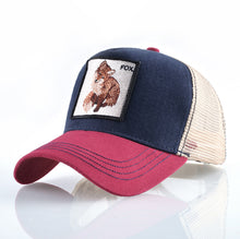 Load image into Gallery viewer, Fashion Animals Embroidery Baseball Caps Men Women Snapback Hip Hop Hat Summer Breathable Mesh Sun Gorras Unisex Streetwear Bone