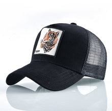 Load image into Gallery viewer, Fashion Animals Embroidery Baseball Caps Men Women Snapback Hip Hop Hat Summer Breathable Mesh Sun Gorras Unisex Streetwear Bone