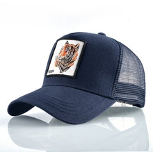 Load image into Gallery viewer, Fashion Animals Embroidery Baseball Caps Men Women Snapback Hip Hop Hat Summer Breathable Mesh Sun Gorras Unisex Streetwear Bone