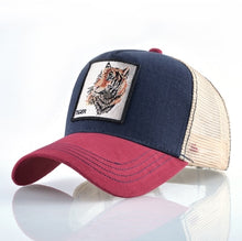 Load image into Gallery viewer, Fashion Animals Embroidery Baseball Caps Men Women Snapback Hip Hop Hat Summer Breathable Mesh Sun Gorras Unisex Streetwear Bone