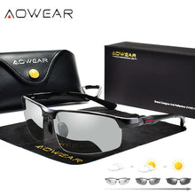 Load image into Gallery viewer, AOWEAR Photochromic Sunglasses Men Polarized Chameleon Glasses Male Change Color Sun Glasses HD Day Night Vision Driving Eyewear