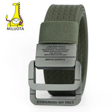 Load image into Gallery viewer, [MILUOTA] Military Equipment Tactical Belt Man Double Ring Buckle Thicken Canvas Belts for Men Waistband MU035