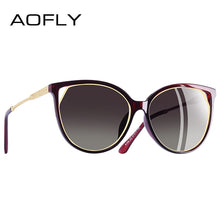 Load image into Gallery viewer, AOFLY BRAND DESIGN Cat Eye Sunglasses Women's Polarized Fashion Sun Glasses For Women Rhinestone Temple Goggles UV400 A104