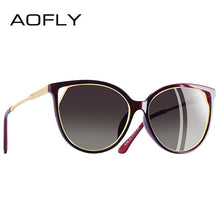 Load image into Gallery viewer, AOFLY BRAND DESIGN Cat Eye Sunglasses Women's Polarized Fashion Sun Glasses For Women Rhinestone Temple Goggles UV400 A104