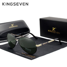 Load image into Gallery viewer, KINGSEVEN 2019 New Design Aviation Alloy Frame HD Polarized Sunglasses For Men UV400 Protection