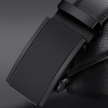 Load image into Gallery viewer, NO.ONEPAUL Brand Fashion Automatic Buckle Black Genuine Leather Belt Men&#39;s Belts Cow Leather Belts for Men 3.5cm Width WQE789