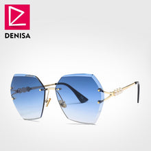 Load image into Gallery viewer, DENISA 2019 Square Rimless Pearl Sunglasses Retro Women Brand Designer Trendy Gradient Polygon Sun Glasses Female UV400 G23023
