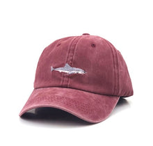 Load image into Gallery viewer, which in shower stitched shark snapback man cap baseball cap hip hop embroidery curved strapback dad hat summer fish sun hat cap