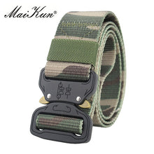 Load image into Gallery viewer, Maikun Military Equipment Combat Tactical Belts for Men US Army Training Nylon Metal Buckle Waist Belt Outdoor Hunting Waistband