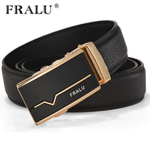 Load image into Gallery viewer, Men's Belts for Business man Strap Real Leather automatic ratchetable Good quality New Designer Buckles gifts as Valentine's Day