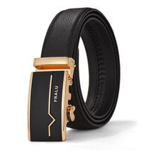 Load image into Gallery viewer, Men&#39;s Belts for Business man Strap Real Leather automatic ratchetable Good quality New Designer Buckles gifts as Valentine&#39;s Day