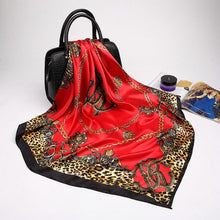 Load image into Gallery viewer, Fashion Scarves for Women Shawl Print Silk Satin Hijab Scarf Female Bandana 90*90cm Luxury Brand Square Shawls Scarfs For Ladies